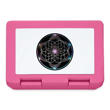 Fleur de vie Cercle géométrique coloré - Boîte à goûter - rose - Devant
