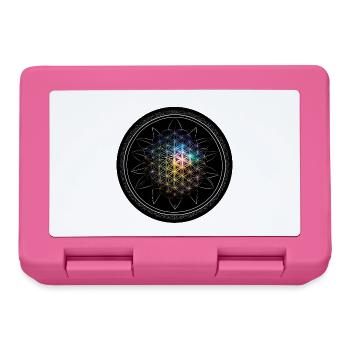 Flower of Life Rainbow - Lunchbox - pink - Front
