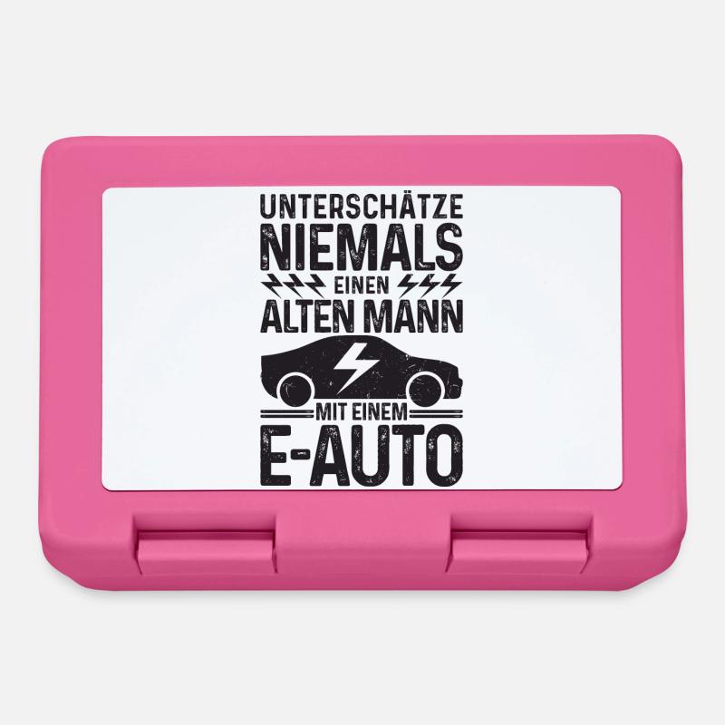 Unterschätze niemals einen Alten Mann mit E-Auto - Brotdose - Pink
