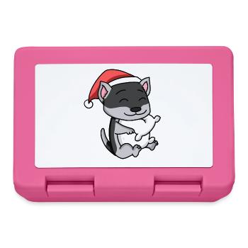 Siberian Husky Dog Animal Christmas - Lunchbox - pink - Front