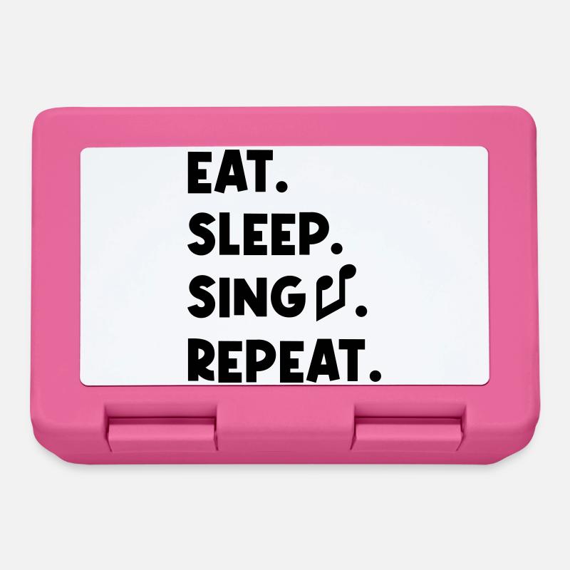 Eat Sleep Sing Repeat - Lunchbox - pink
