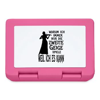 Zweite Geige Violine Klassik Orchester Musiker - Brotdose - Pink - Vorne
