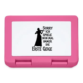 Erste Geige Violine Klassik Orchester Musiker - Brotdose - Pink - Vorne