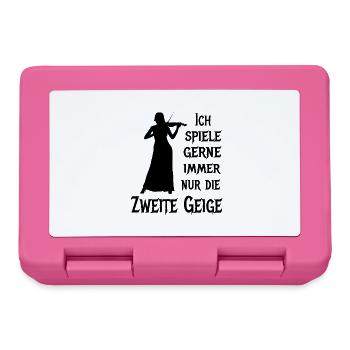 Zweite Geige Violine Klassik Orchester Musiker - Brotdose - Pink - Vorne