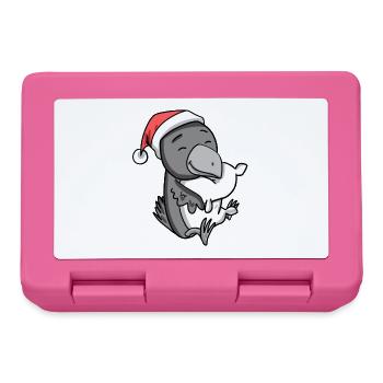 Corbeau Mignon Fatigué Dormir À Noël - Boîte à goûter - rose - Devant