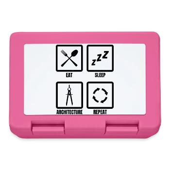 Eat Sleep Architecture Repeat - Lunchbox - pink - Front
