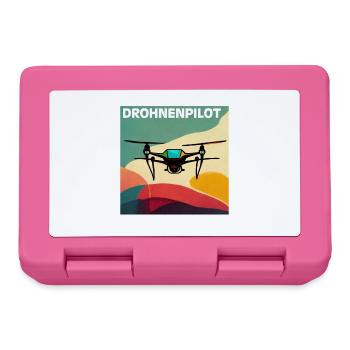 Drohnenpilot Retro-Poster - Brotdose - Pink - Vorne