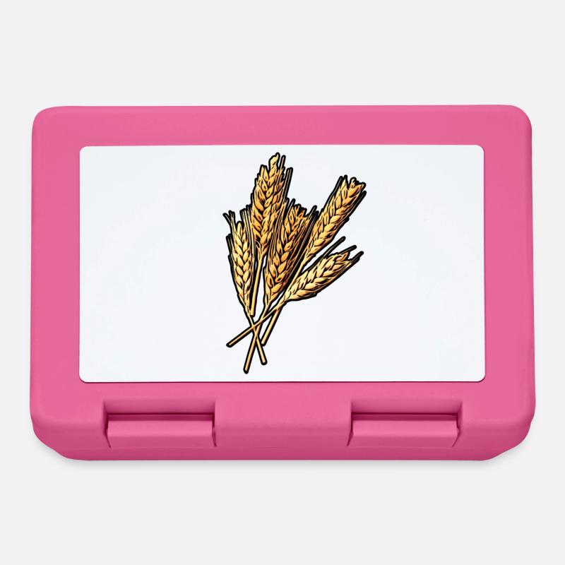 5 épis de blé - Boîte à goûter - rose