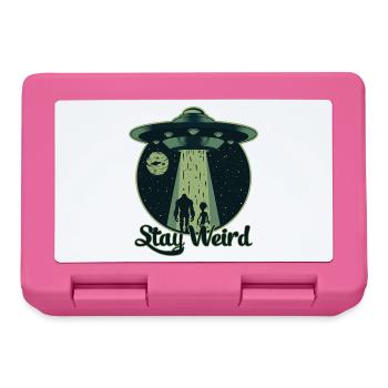 Stay Weird - UFO, Alien - Lunchbox - pink - Front