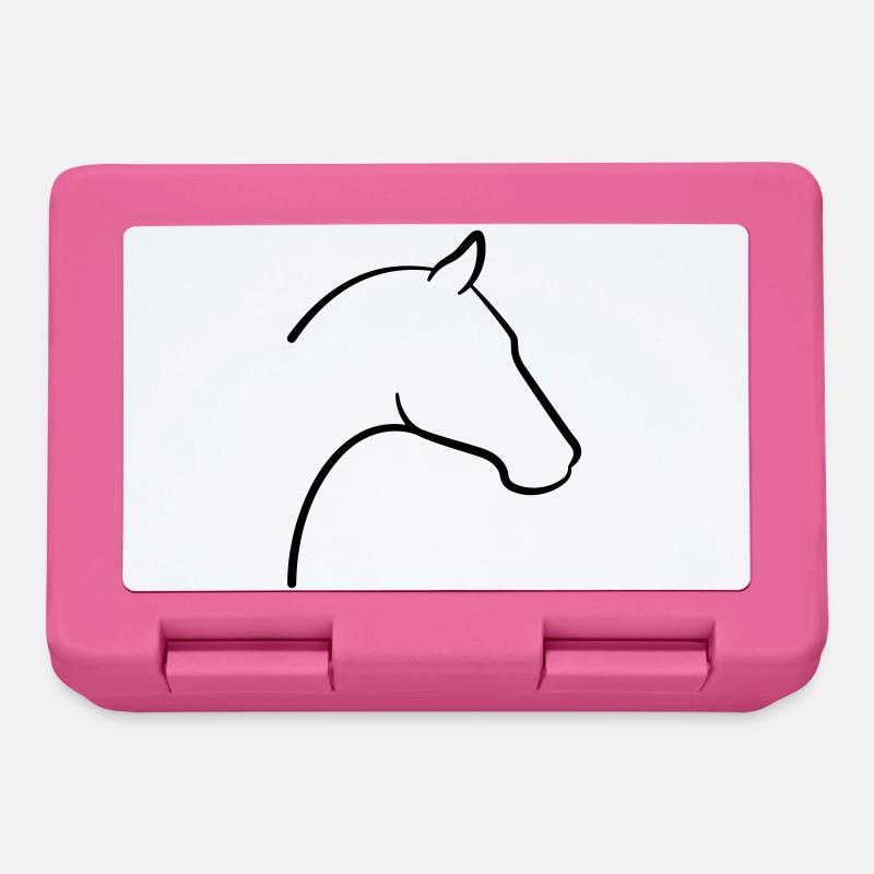 Pferd Kopf Symbol Umriss - Brotdose - Pink