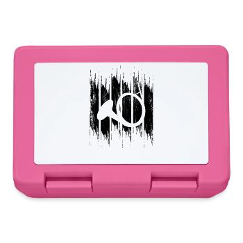 French Horn Drawing - Lunchbox - pink - Front