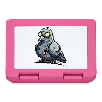 Blinde gruselige Zombie Taube - Brotdose - Pink - Vorne