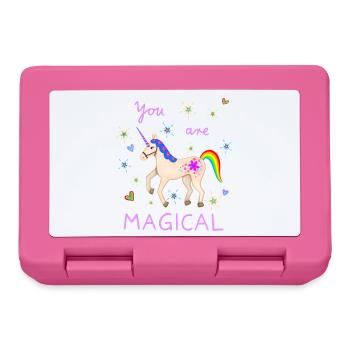 Licorne mignonne Licornes magiques Rainbow Girl - Boîte à goûter - rose - Devant