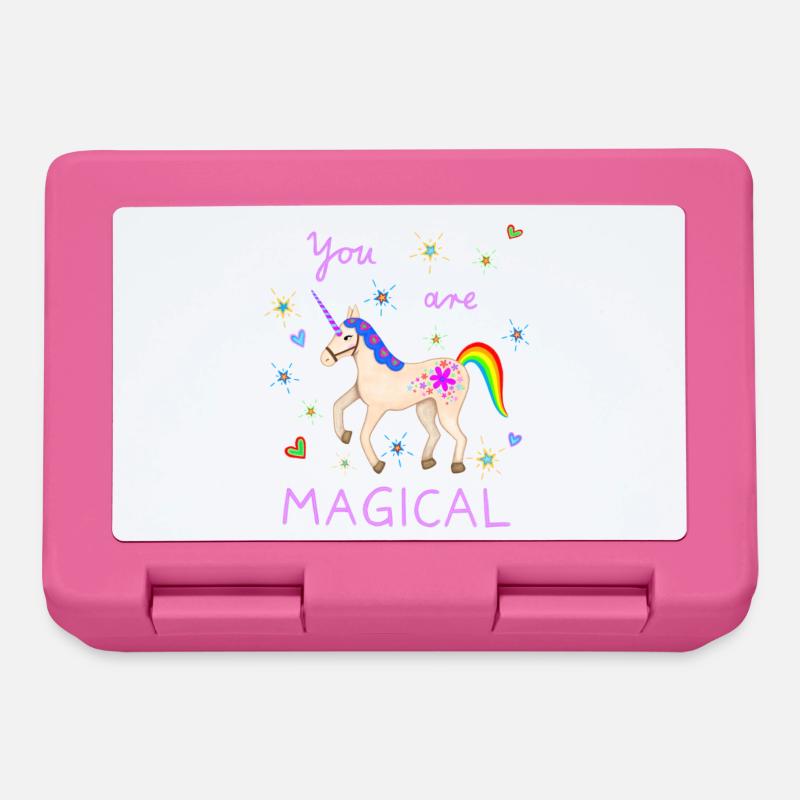 Süßes Einhorn magisch Einhörner Regenbogen Mädchen - Brotdose - Pink