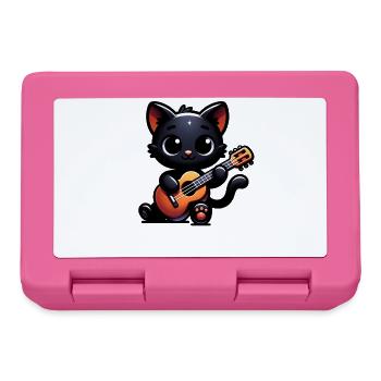Musician Black Cat Guitarist Bombay Cats - Lunchbox - pink - Front
