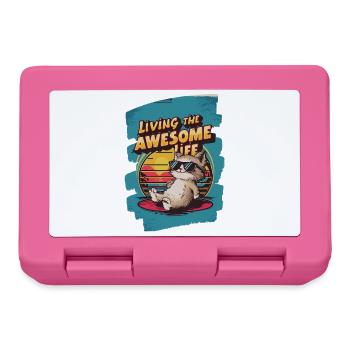 Live Chill Badass Cat - Lunchbox - pink - Front