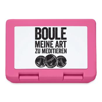Boule ist meine Superkraft! Bouler Boulespieler - Brotdose - Pink - Vorne