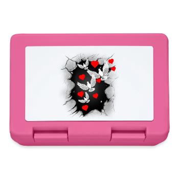 dove of peace peace heart world peace peace - Lunchbox - pink - Front