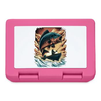Vintage Sunset Carp Angler Adventure - Lunchbox - pink - Front