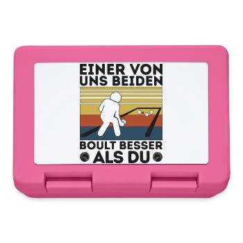 L’un de nous deux boult - bouler petanque - Boîte à goûter - rose - Devant