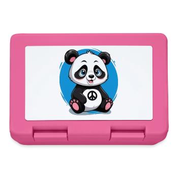 Panda mignon et pacifique - Boîte à goûter - rose - Devant