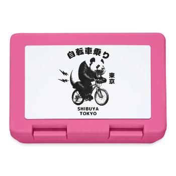 Radfahrender Panda Shibuya Tokyo - Brotdose - Pink - Vorne