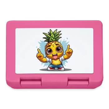 Ananas de bonne humeur - Boîte à goûter - rose - Devant