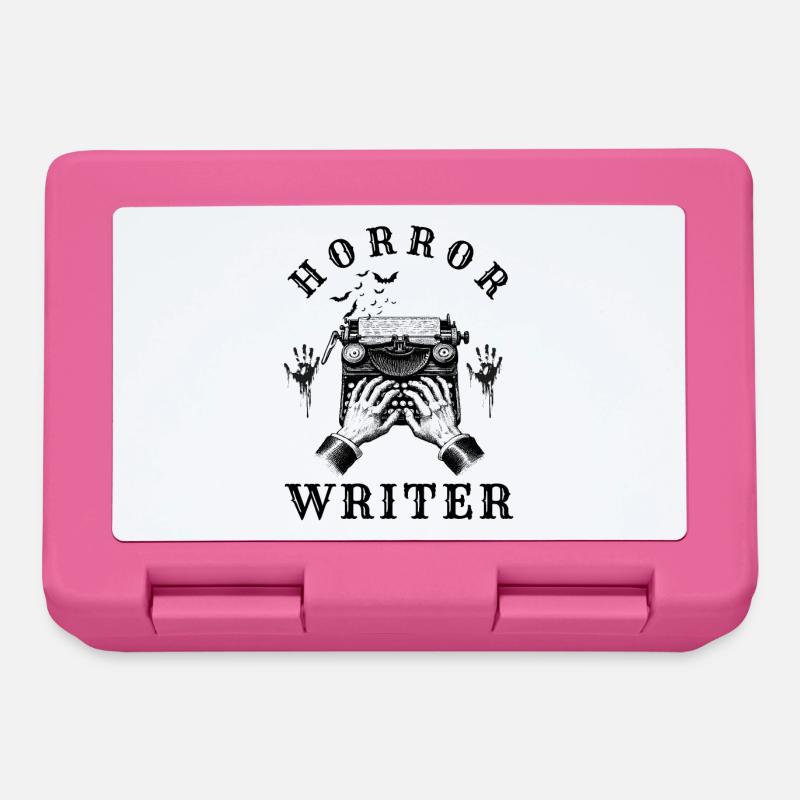 Horror Writer Literature Writing Typewriter - Lunchbox - pink