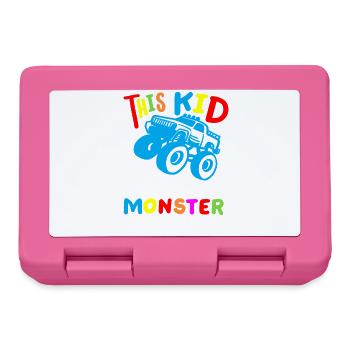 Monstertrucks für Kinder - Brotdose - Pink - Vorne