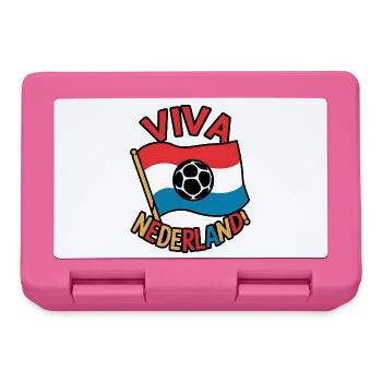 Conception du drapeau de football Viva Netherlands - Boîte à goûter - rose - Devant