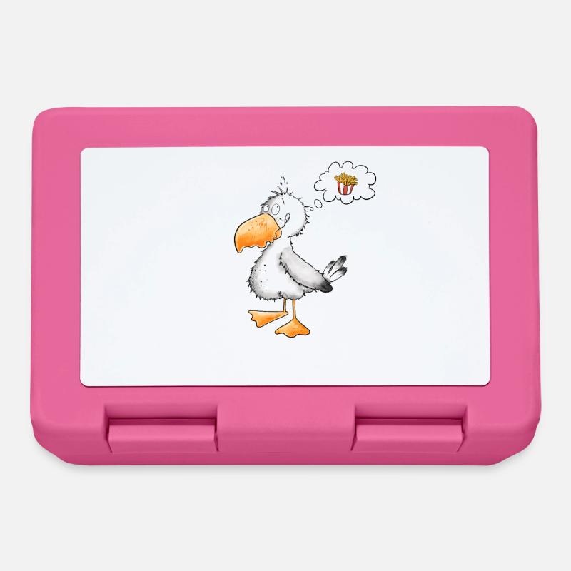 Möwe Will Meer Pommes - Brotdose - Pink