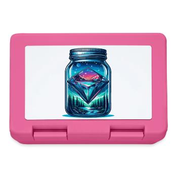 Diamond Nature Landscape in Mason Jar - Lunchbox - pink - Front