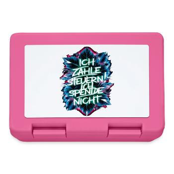 I pay taxes! I don't donate. - Lunchbox - pink - Front