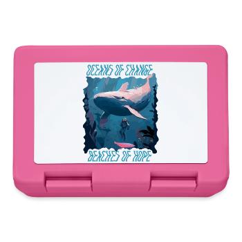 Bathing beach & sea plastic-free against pollution - Lunchbox - pink - Front