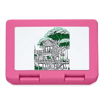 Cabane dans les arbres - Boîte à goûter - rose - Devant