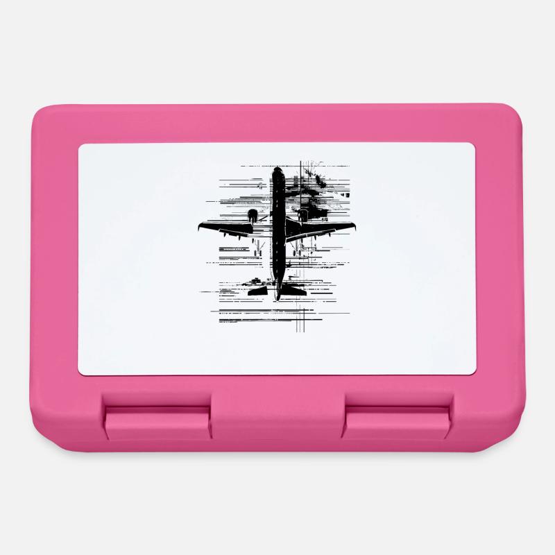 Flugzeug - Brotdose - Pink