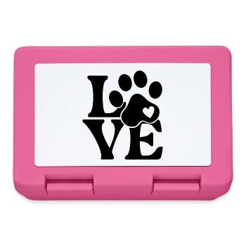Love for Dogs Paw Print - Lunchbox - pink - Front