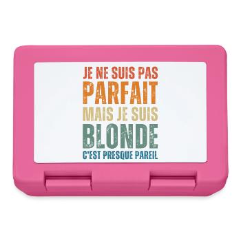 Ich bin nicht perfekt, aber blond - Brotdose - Pink - Vorne