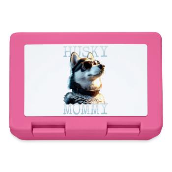 Husky Mommy Mama Muttertag Frauchen Siberian Husky - Brotdose - Pink - Vorne