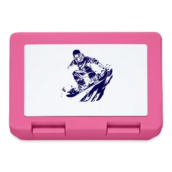 Snowboarder Skizze - Brotdose - Pink - Vorne