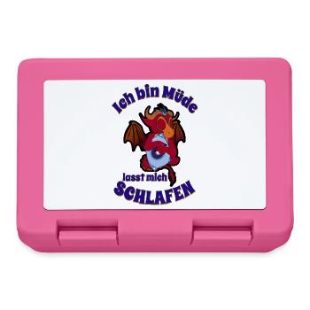 Schlafender Drache - Brotdose - Pink - Vorne