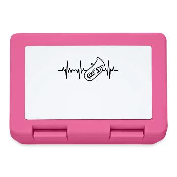 Tuba EKG Herzlinie - Brotdose - Pink - Vorne