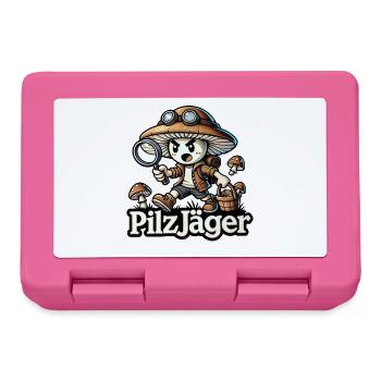 Pilzsammler Pilzjäger Pilze Wald Natur Humor Spaß - Brotdose - Pink - Vorne