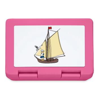 Schiff Schiffe segeln Segelschiff Boot Boote Kind - Brotdose - Pink - Vorne