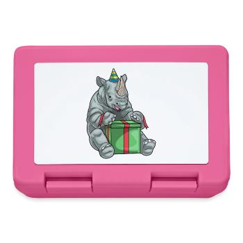Forfait anniversaire Rhino - Boîte à goûter - rose - Devant
