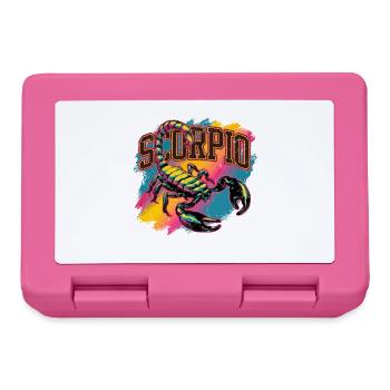 Scorpio Horoscope Astrology Sign 80s Vintage. - Lunchbox - pink - Front
