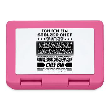 stolzer Chef Von Verdammt Tollen Mitarbeitern - Brotdose - Pink - Vorne