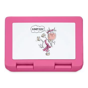 Karate Ziege Kampfsport Spruch - Brotdose - Pink - Vorne