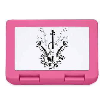 Doppelpinsel Silhouette Kunstwerk - Brotdose - Pink - Vorne