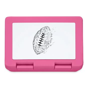 American Football Ball Drawing - Lunchbox - pink - Front